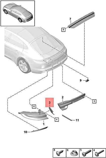 Porsche Panamera 971 Kairys Panelis Originalus 971945255A