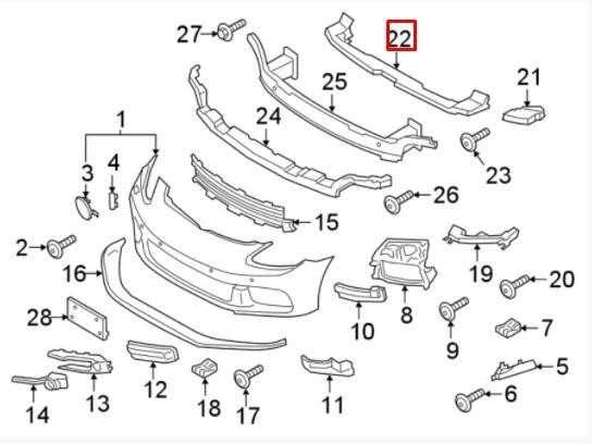 PORSCHE PANAMERA 971 Priekinis sustiprinimo baras 971803821A NAUJAS ORIGINALUS