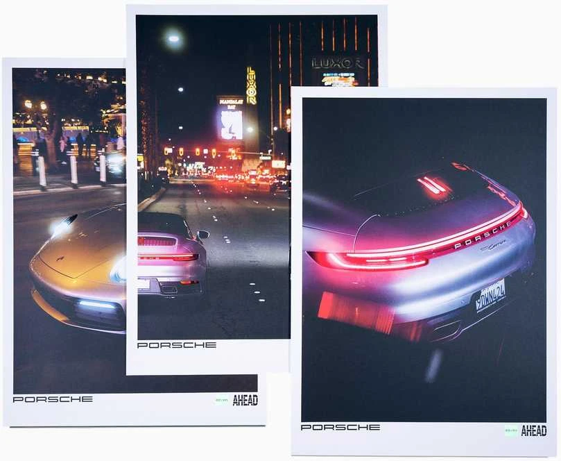 Porsche Plakatu Rinkinys AHEAD 4 Pietvakariai Originalus WAP0929040RPSA