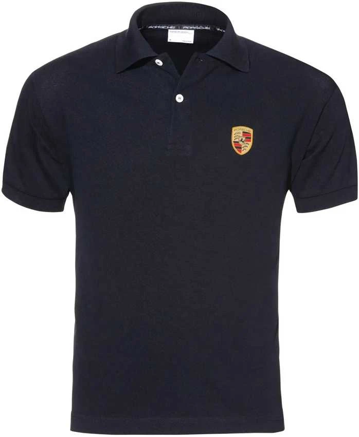 Porsche Polo Marškinėliai Crest Vyriški Juodi XXL Originalus WAP592XXL0B