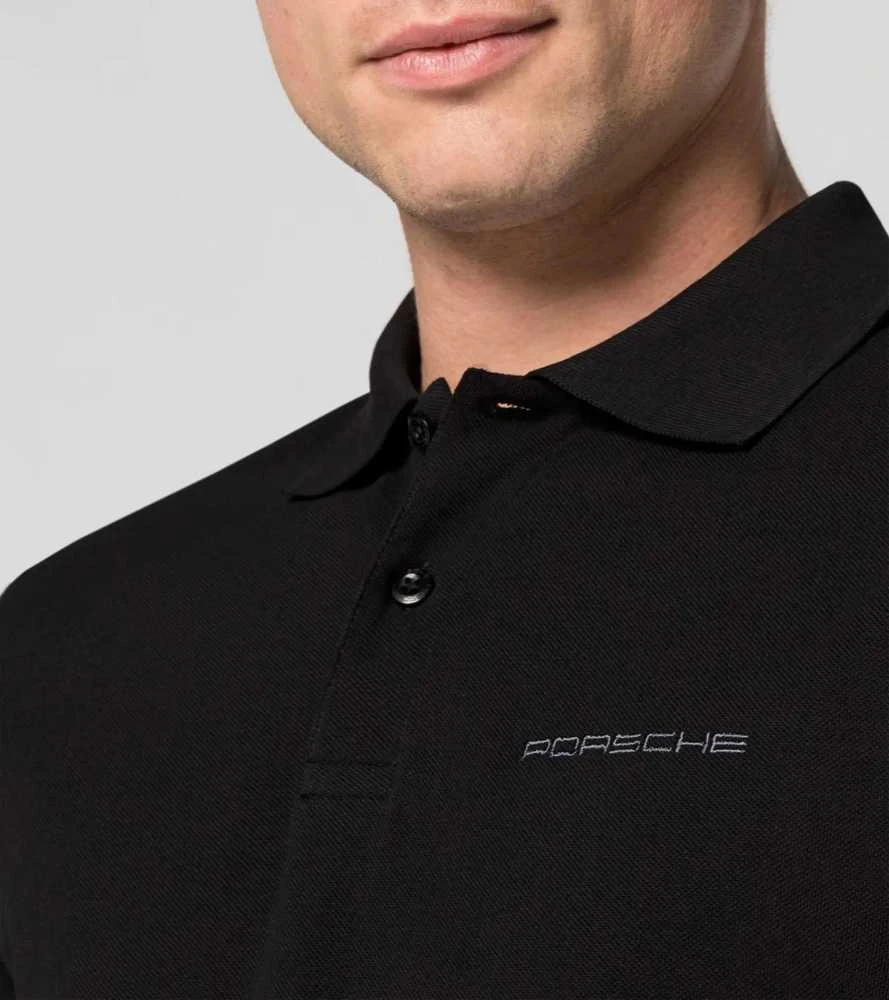 Porsche Polo Marškinėliai Vyriški Juodi L Originalus WAP75000L0B
