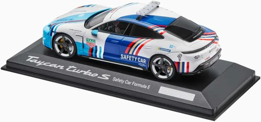 PORSCHE Porsche Taycan Turbo S saugos automobilio miniatiūra 1:43