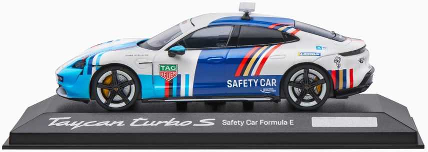 PORSCHE Porsche Taycan Turbo S saugos automobilio miniatiūra 1:43