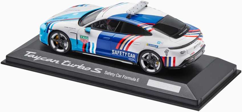 PORSCHE Porsche Taycan Turbo S saugos automobilio miniatiūra 1:43