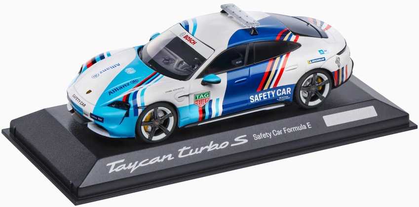 PORSCHE Porsche Taycan Turbo S saugos automobilio miniatiūra 1:43