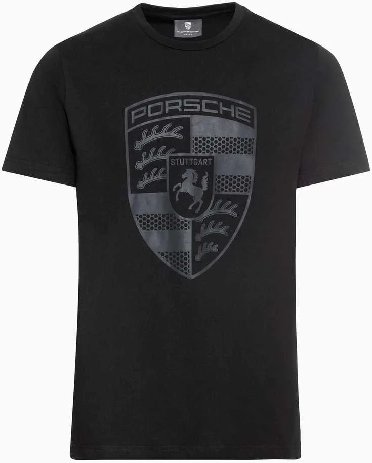 Porsche Tekstile Marškinėliai Crest Vyriški Juodi XXL Originalus WAP821XXL0K