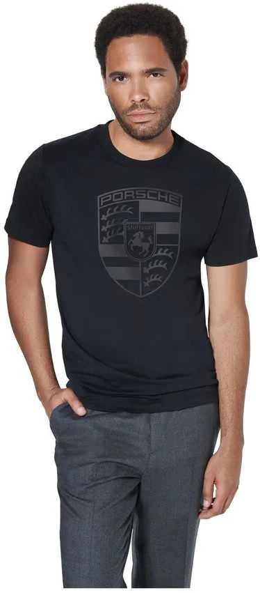 Porsche Tekstile Marškinėliai Crest Vyriški Juodi XXL Originalus WAP821XXL0K