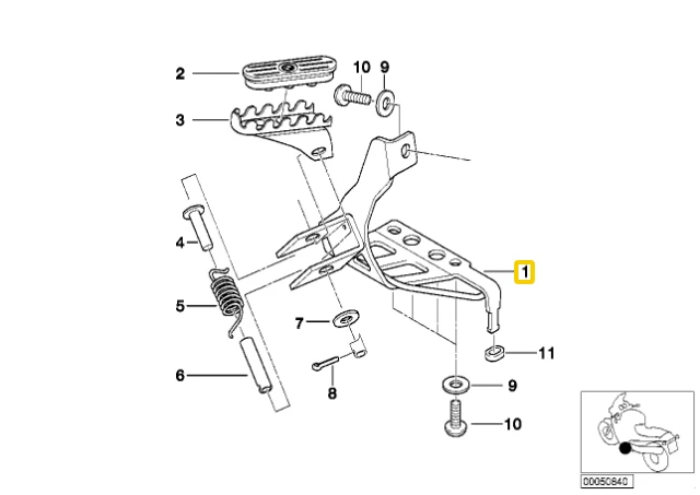 Priekinis Dešinys Pėdos Atramos Kabantis BMW R13 F 650 GS GS Dakar G 650 GS Originalus 46717650294