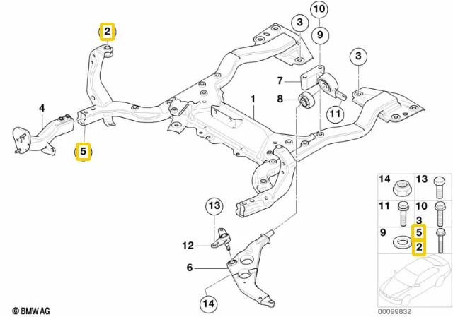 Priekinis Pogalvis Aparatinė Varžta BMW Mini R50 R53 R56 Originalus 31106774713