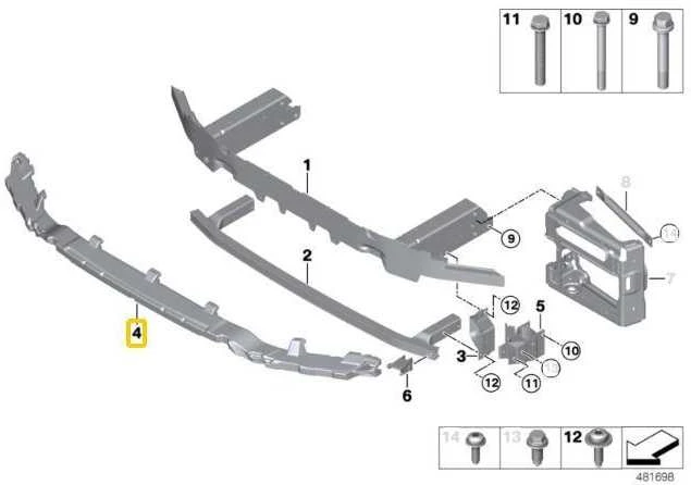 Priekinis Stabdžių Atramu BMW X3 X4 Priekinis Originalus 51118070395