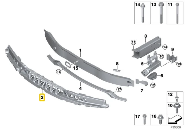 Priekinis Stabdžių Šokliuotas BMW F32 F33 F36 Originalus 51118054544