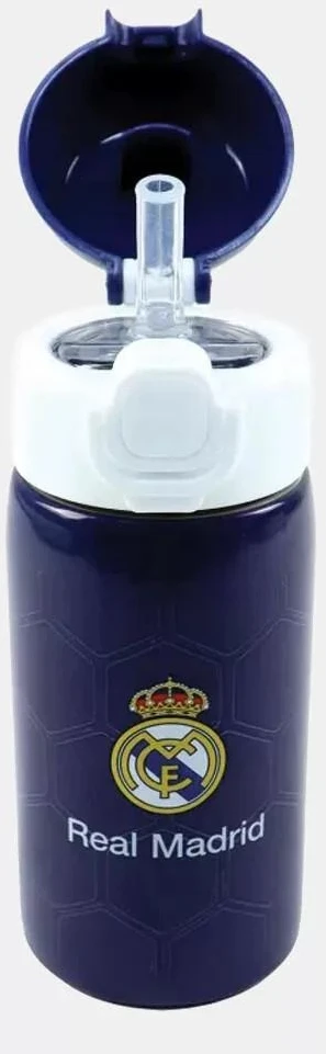 Real Madrid aliuminio gertuvė su šiaudeliu 500 ml