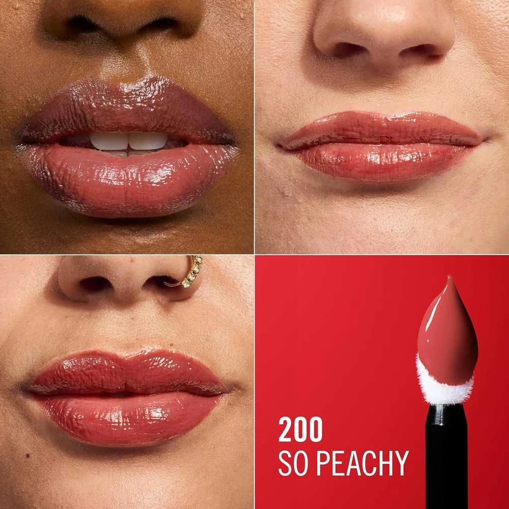 Rimmel London Thrill Seeker Lip Latex skystieji lūpų dažai, atspalvis: 200 So Peachy, 6 ml