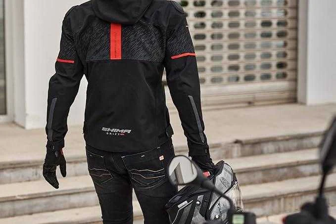 SHIMA DEVON motociklininko džinsai, prigludę, CE kelių ir klubų apsaugos, juodi 38