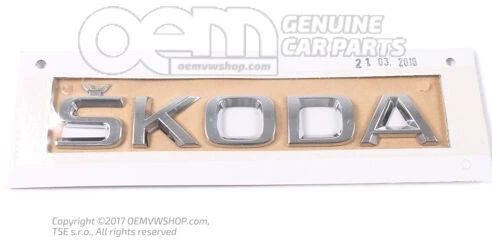 SKODA 4E Užrašas chromas originalus 1ST853687739
