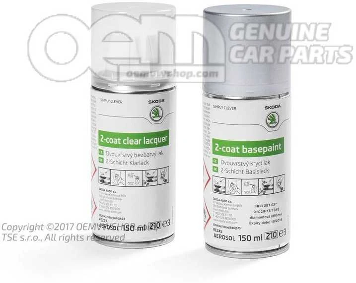 Skoda Diamant F7T1 B1B Aerosol Purškiklis Set Originalus HFB381037