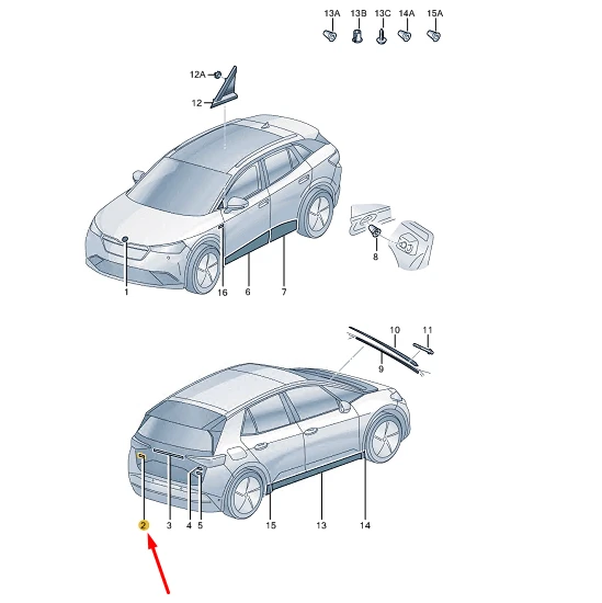 Skoda Enyaq 5A Galinio Emblemos Ženklo Originalus 5LG853687A041