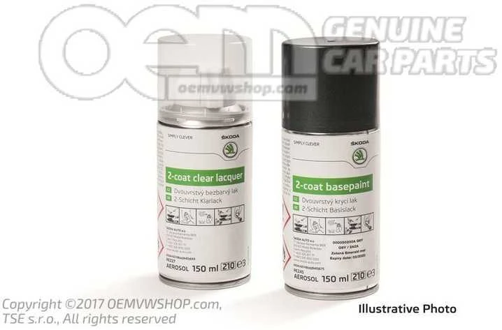 Skoda F5X Satin Gray Metallic Aerosol Purškiklis Set Originalus HFB381083