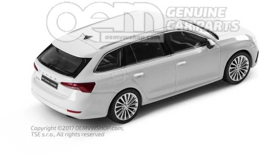 Skoda Octavia Combi A8 1 43 Moon Baltas Originalus 5E7099300S9R