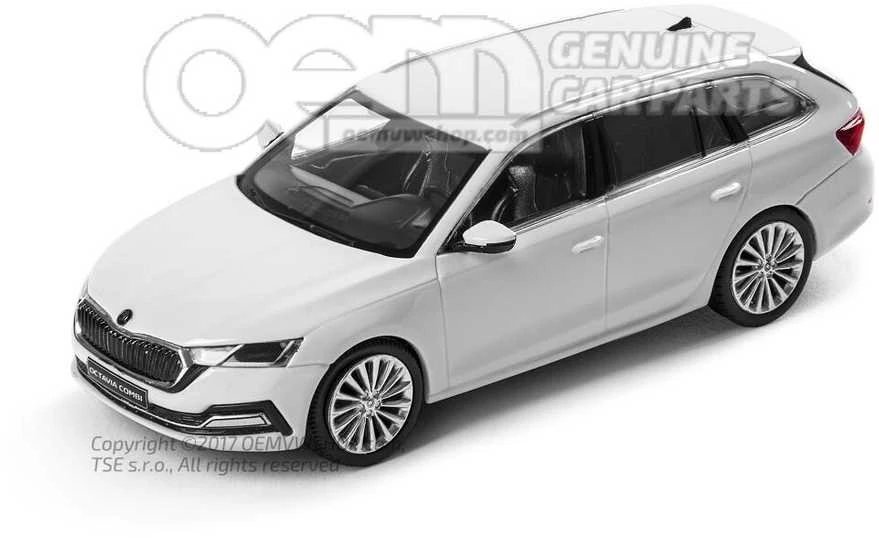 Skoda Octavia Combi A8 1 43 Moon Baltas Originalus 5E7099300S9R