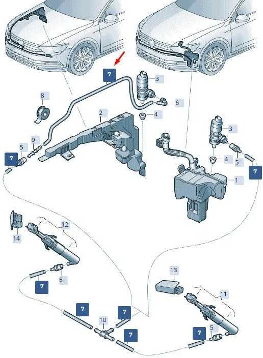 Skoda Superb 3V Švieslentės Valytuvų Šlaunelis Originalus 3V0955970D