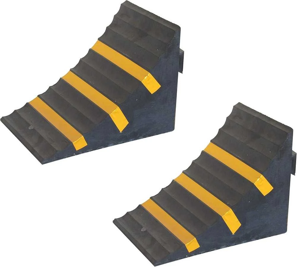 SNS SAFETY LTD Tvirtas guminis ratas užtvaras, Juodas Geltonas, 25x16x19 cm (2 vnt.)