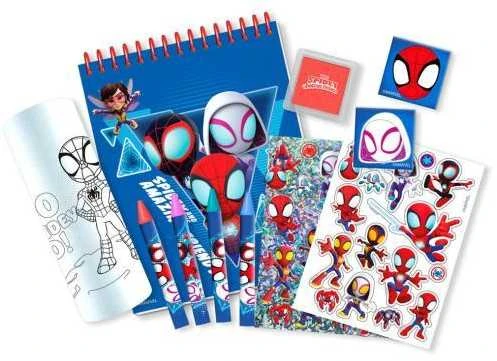 Kids Euroswan Spiderman Žmogaus-voro spalvinimo rinkinys su kietuoju dėklu
