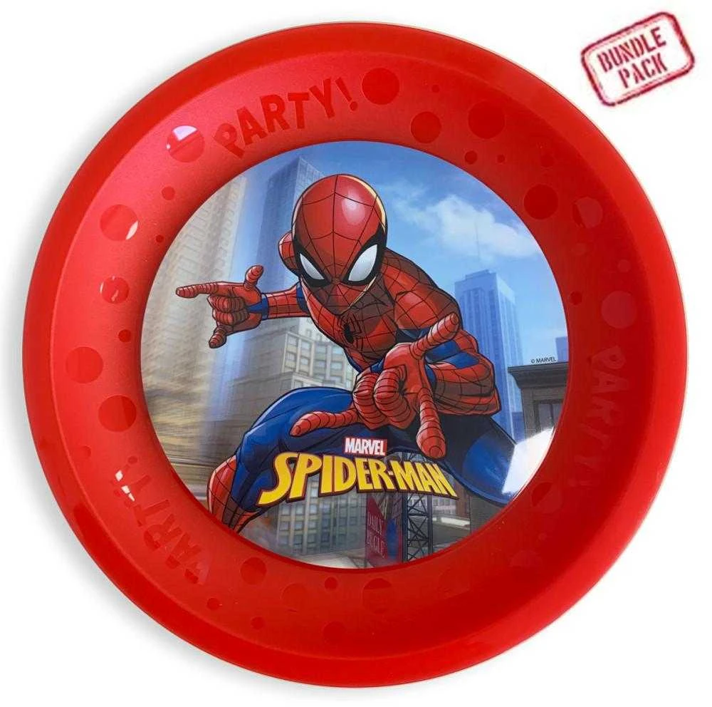 Globos Europe Bv Spiderman Žmogus-voras plastikinių lėkščių rinkinys, 4 vnt., 21 cm