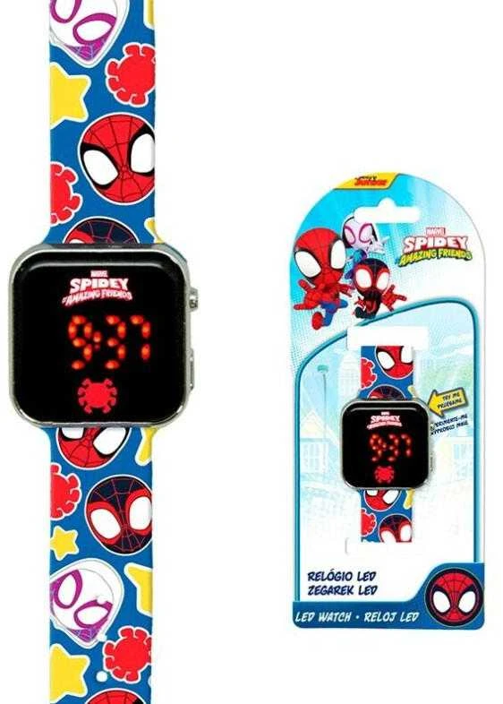 Kids Euroswan Spiderman Žmogus-voras Spaidy skaitmeninis LED laikrodis