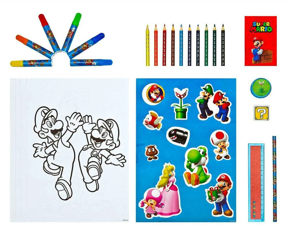 Nintendo Super Mario spalvinimo rinkinys iš 35 dalių
