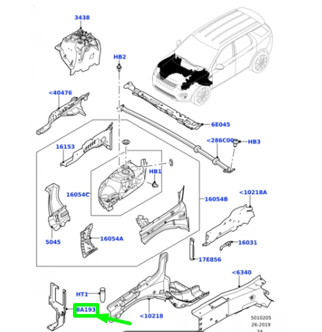 Teisi Radiatoraus Paramas LAND ROVER DISCOVERY SPORT RANGE ROVER EVOQUE 2015 2019 Originalus LR117327