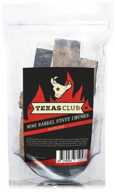 TEXASCLUB Ąžuolinių vyno statinių rūkymo kaladėlės, 15vnt.