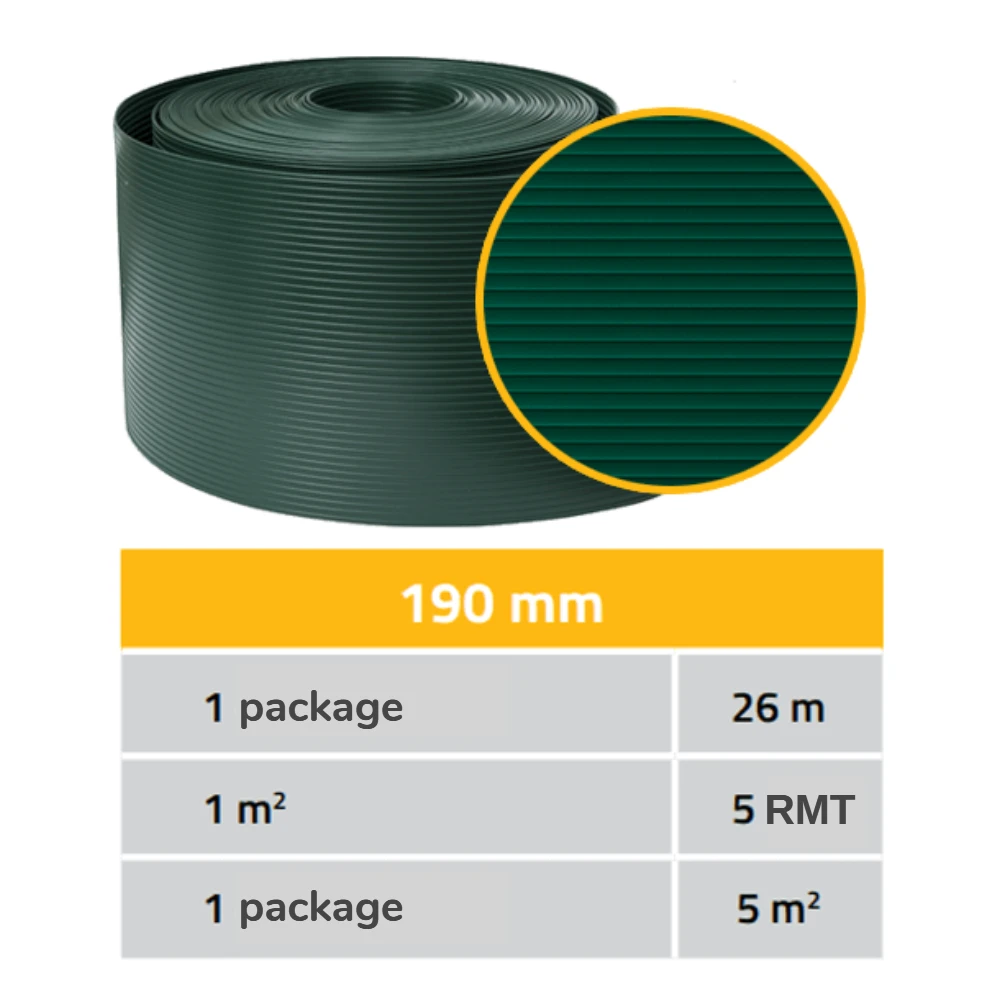 Thermoplast Tvoros juosta Classic 19cmx26m, žalia, Polipropilėnas 790 gr./m²