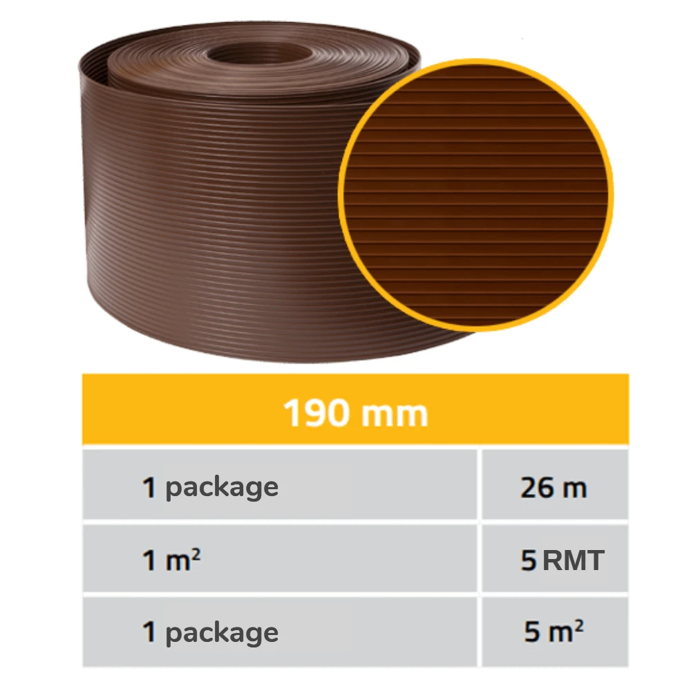 Thermoplast Tvoros juosta Classic 19cmx26m, ruda, Polipropilėnas 790 gr./m²