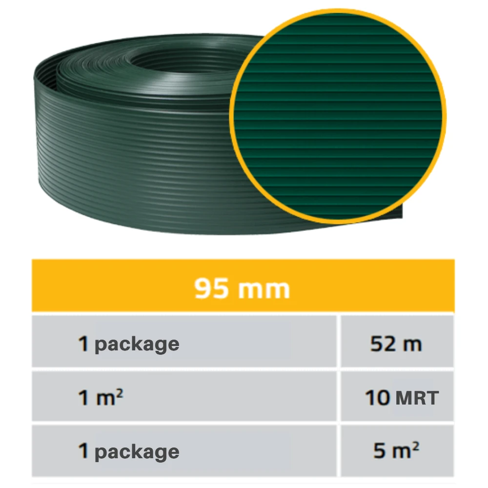 Thermoplast Tvoros juosta "Classic", 9,5 cmx52 m, žalia, polipropileno, 790 g/m²