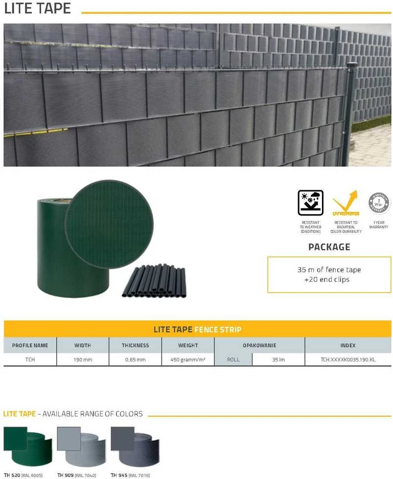 THERMOPLAST Tvoros juosta LITE 19cmx35m, šviesiai pilka, polipropilenas, 450 gr./m²