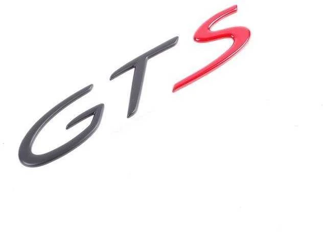 Tikras Porsche \"Cayenne GTS\" emblemas specialiame leidime juodas ir raudonas -