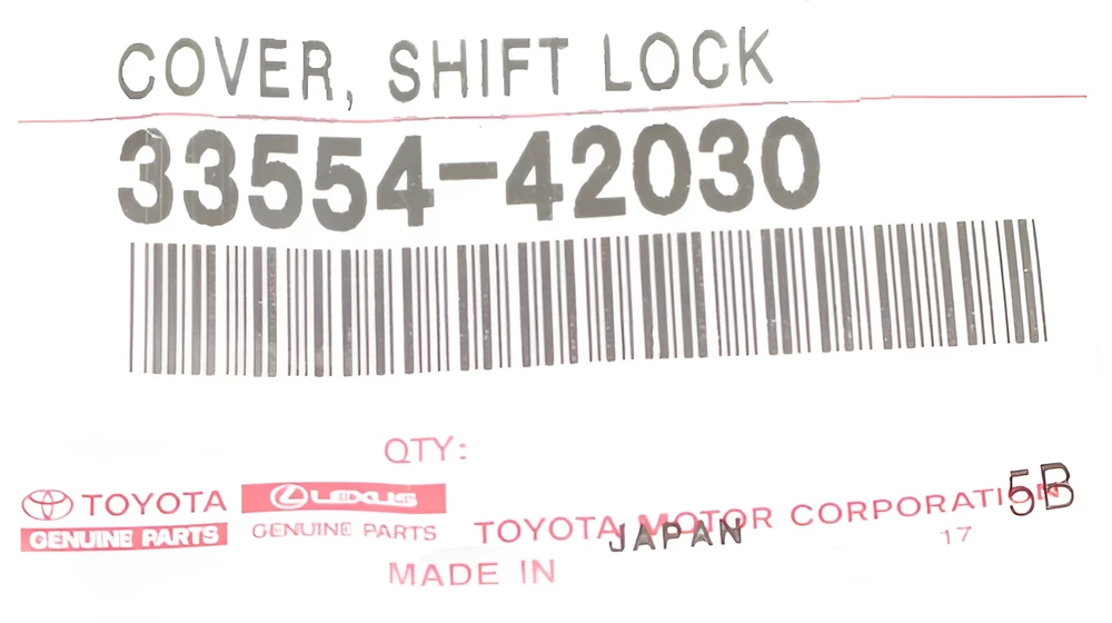 TOYOTA 06-12 RAV4 |11-16 tC ATM pavarų perjungimo mygtuko dangtelis originalus 3355442030