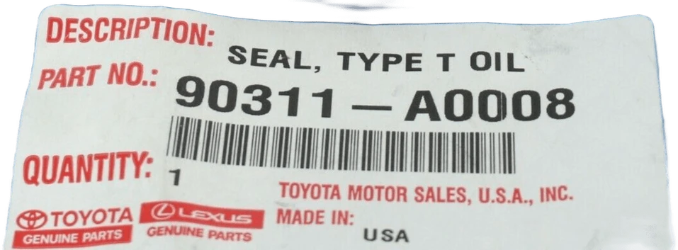 TOYOTA 07-21 TUNDRA 5.7L galinio diferencialo krumpliaračio alyvos sandariklis originalus 90311A0008