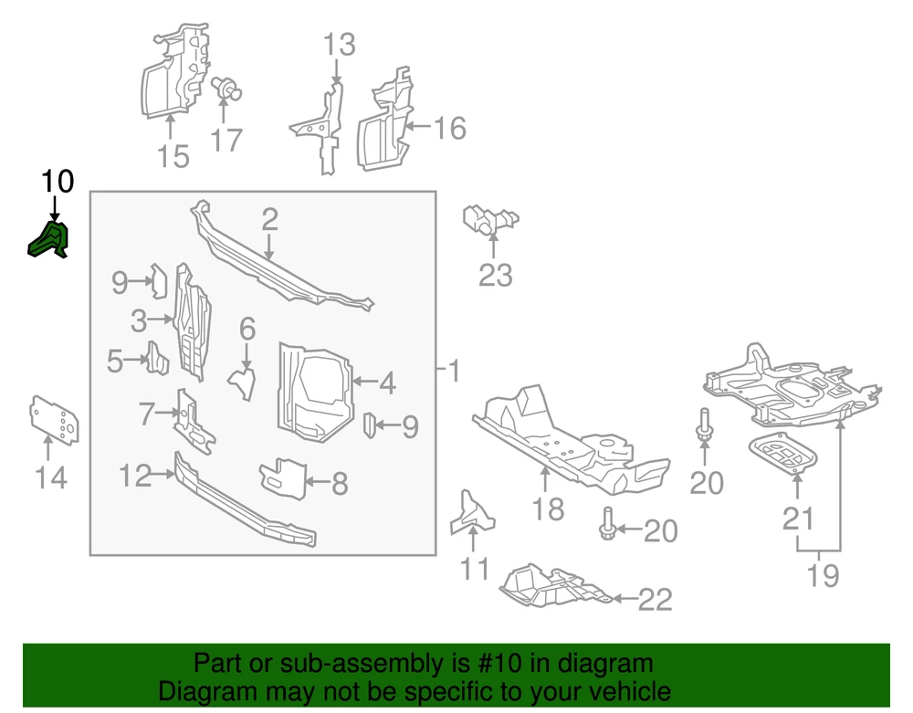 Toyota 4Runner 2010 2024 Keleivio Priekinis Spathiu Tvirtinimo Skyles Originalus 5380335030