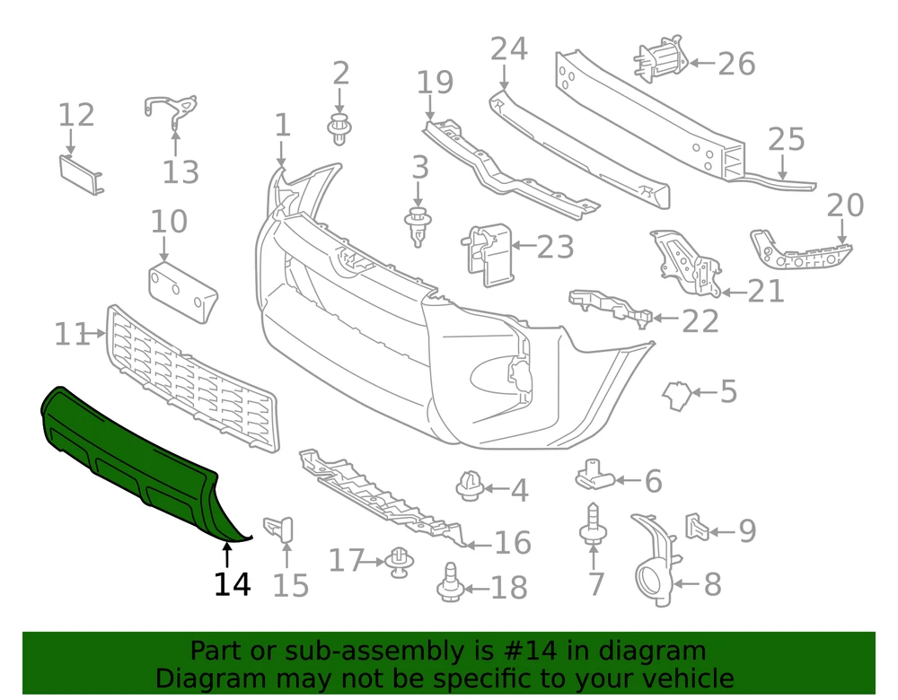 Toyota 4Runner 2014 2024 Priekinis Ir Galinis Apdangos Originalus 5390135250
