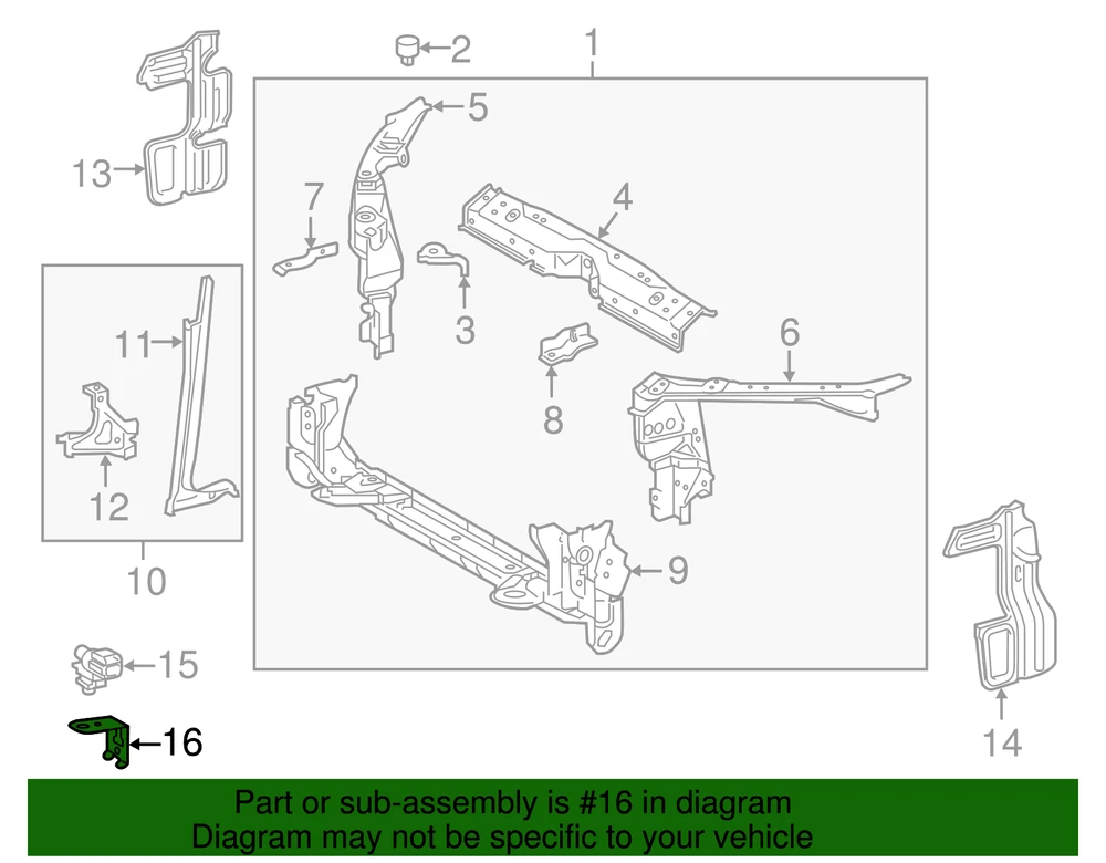 Toyota Ambient Air Temperature Sensor Bracket Scion iM tC xB Corolla Prius Originalus 886880Z220