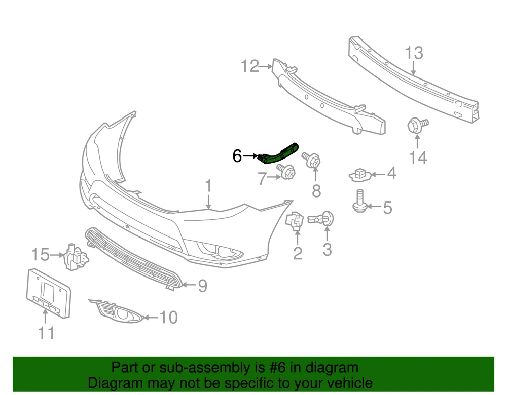 Toyota Avalon 2010 2012 Keleivio Priekinis Bumperio Skersinė Originalus 5214507010
