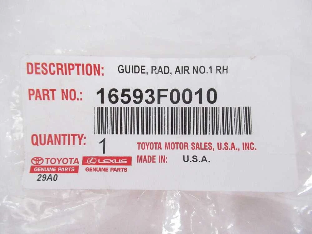 Toyota Camry 2018 2021 Dešinysis Priekinis Aukštutinis Radiatoriaus Oro Gidas Originalus 16593F0010