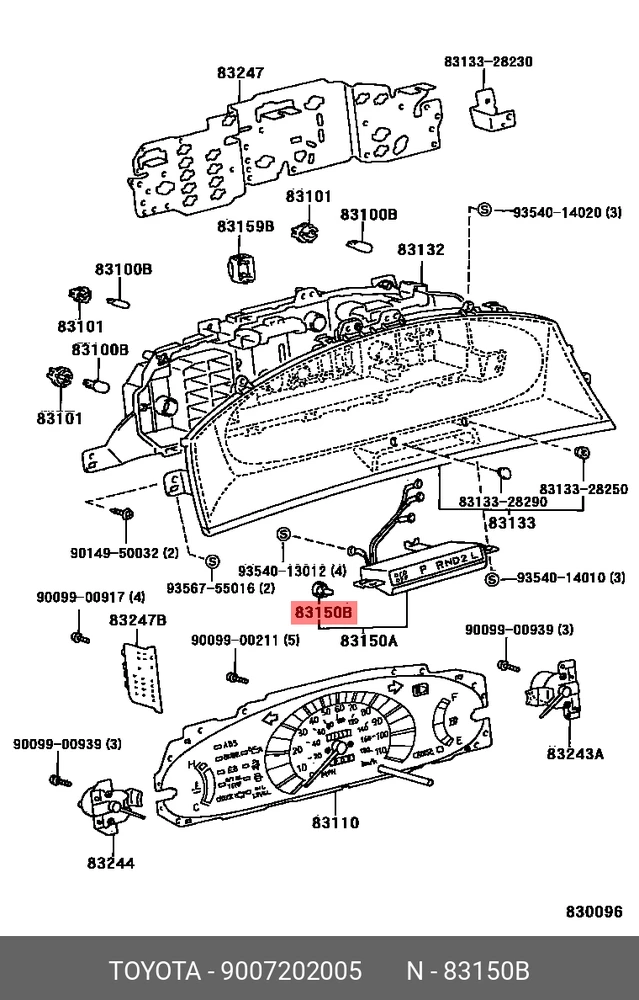 Toyota Camry Land Cruiser Previa Transmission Indikatorius Lamp Originalus 9007202005