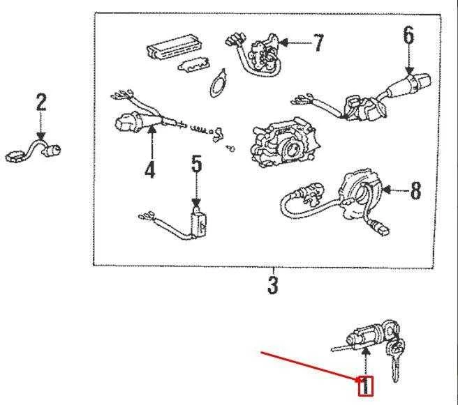 TOYOTA COROLLA E100 Uždegimo spynelė 6905712220 69057-12220 NAUJA ORIGINALI