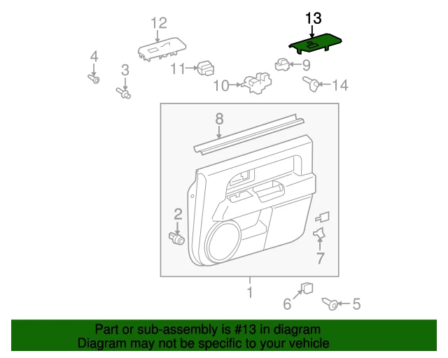 Toyota Fj Cruiser 2007 2012 Priekinis Kairysis Viršutinis Rankenos Apatinės Plokštės Originalus 7423235170B0