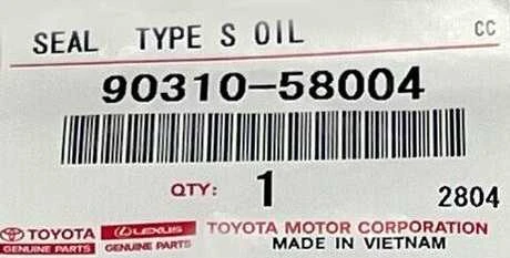 "Toyota" galinio tilto veleno sandariklis Originalus 9031058004
