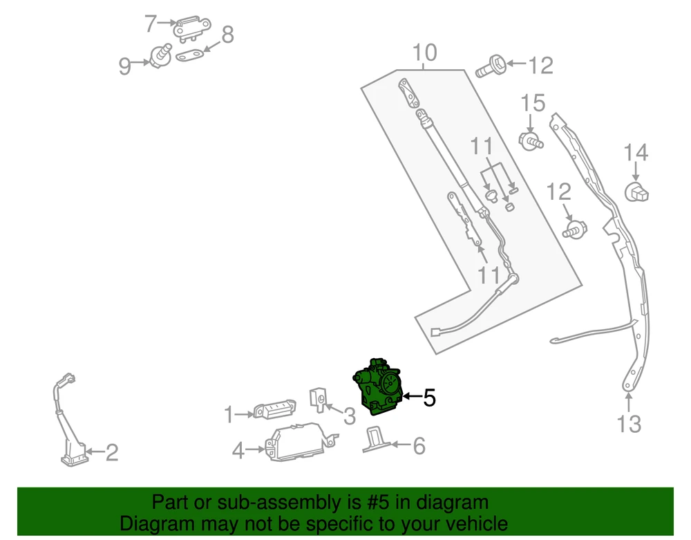 Toyota Grand Highlander RAV4 Galinio Liftgate Latch Originalus 693500R020