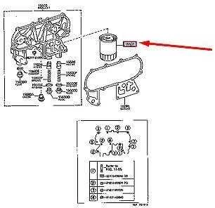 TOYOTA LAND CRUISER 80 J80 alyvos filtras originalus 90915300028T